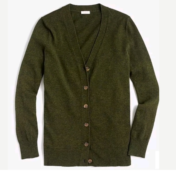 J. Crew Sweaters - J Crew Womens Vneck Cardigan Button Down Olive S